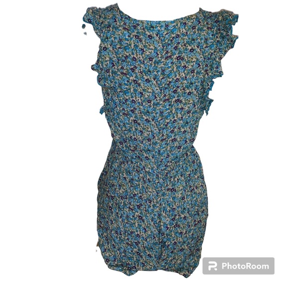 Red Berry Romper Floral Ruffle - Picture 3 of 13